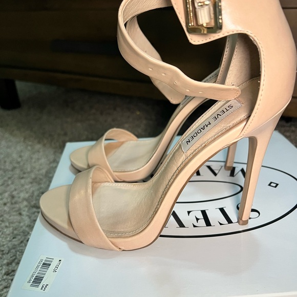 Steve Madden Blush Strappy Heels - Picture 1 of 8